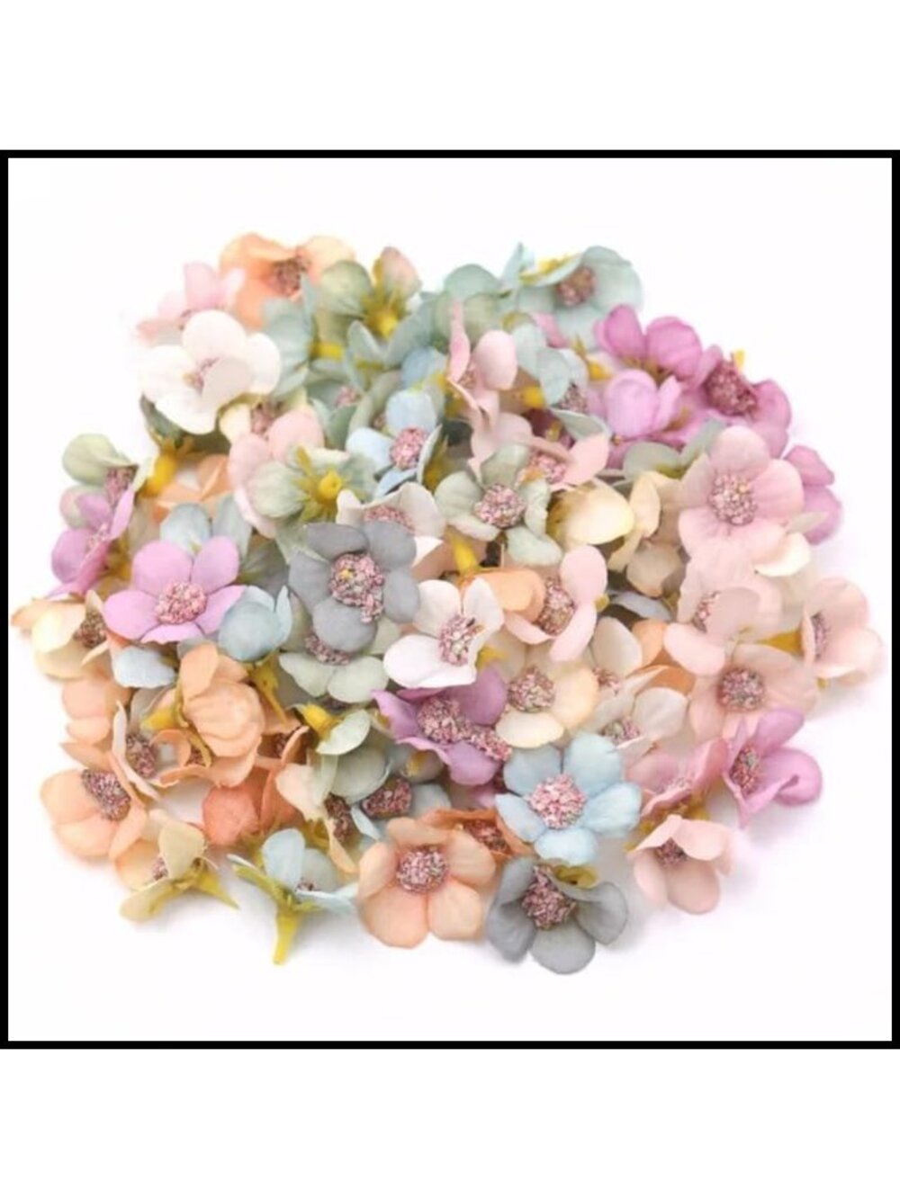 200 Mini Artificial Silk Flower Heads for Crafts DIY Wedding Home Decor